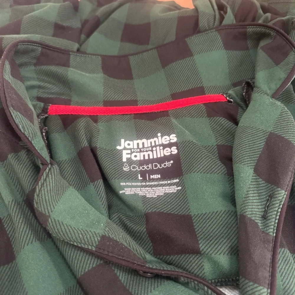 Cuddl Duds Jammies For Your Families‎ Plaid Pajama Long Sleeve Top
